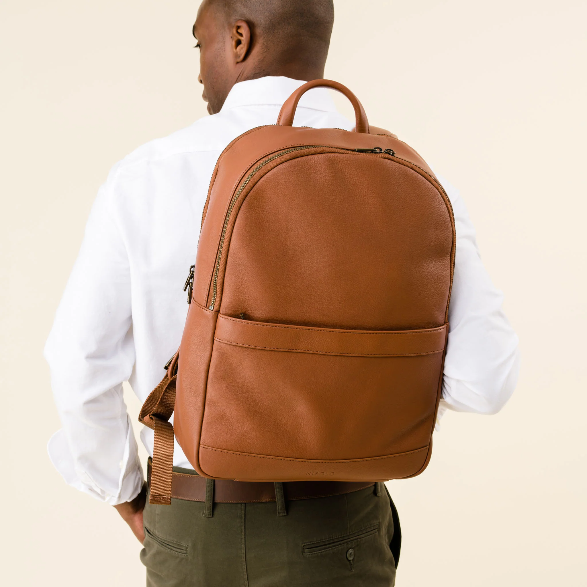 Alex Commuter Backpack Caramel - Image 5