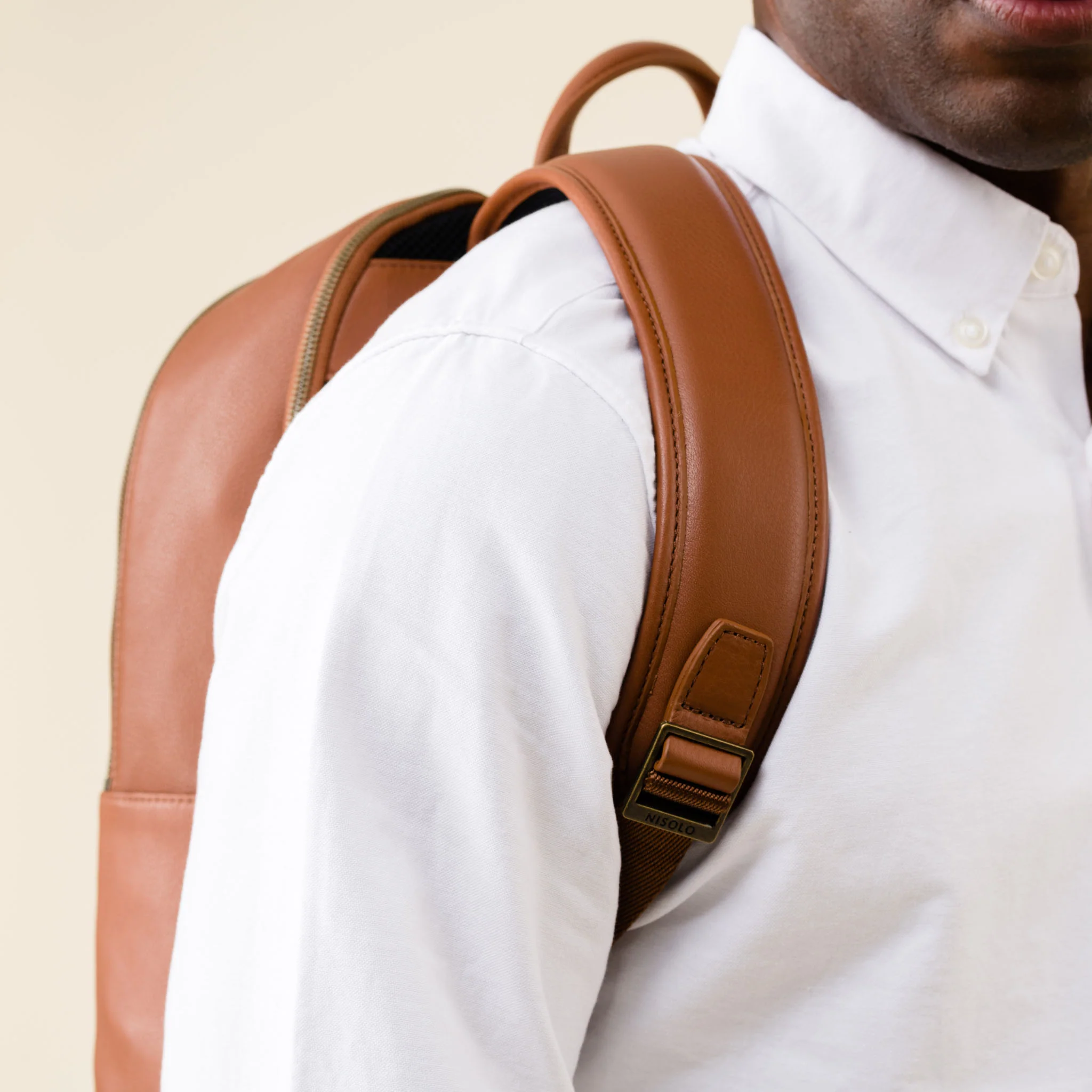Alex Commuter Backpack Caramel - Image 8