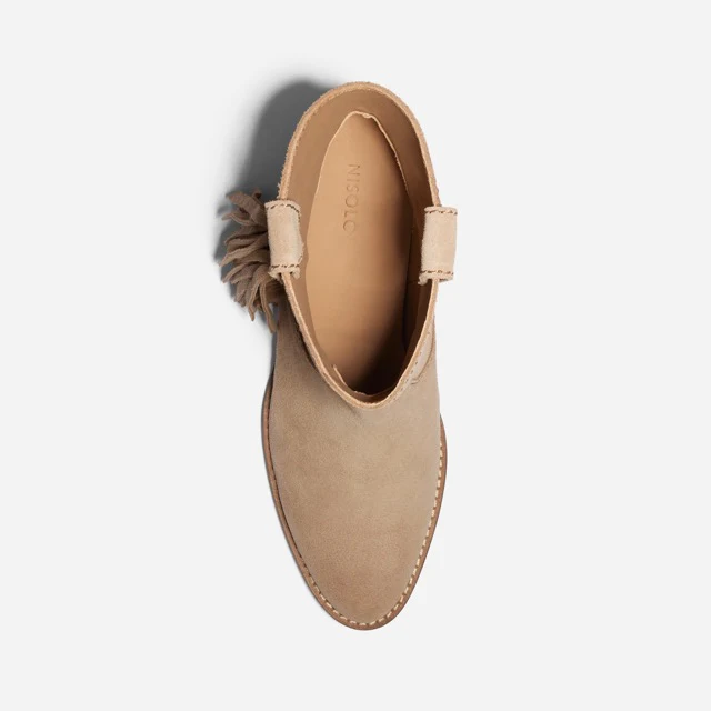 Amaya Fringe Bootie Linen Suede - Image 4