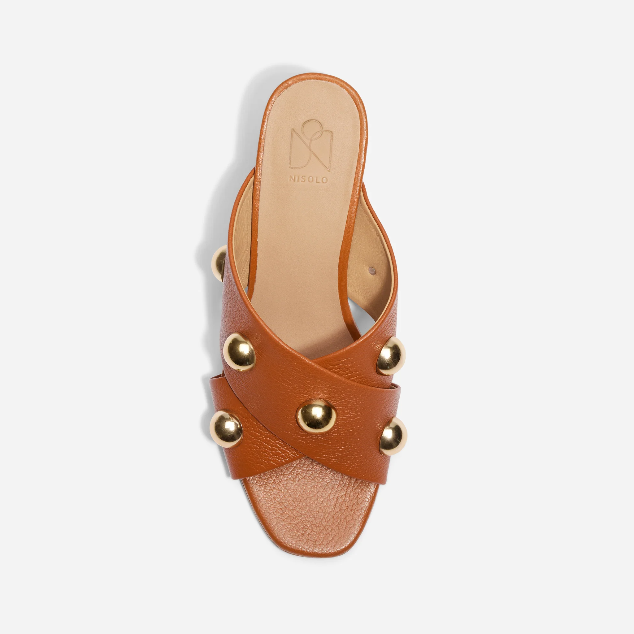 Carina Studded Mule British Tan - Image 2