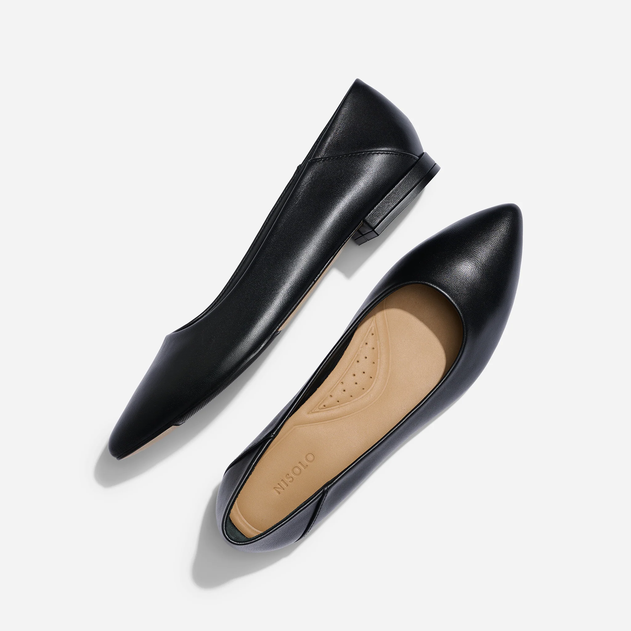 Fina Pointed Toe Flat Black - Image 4
