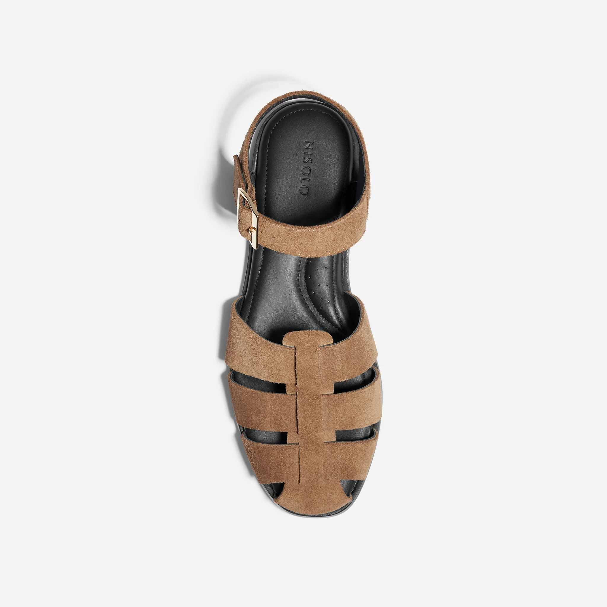 Mira Fisherman Sandal Taupe Suede - Image 3