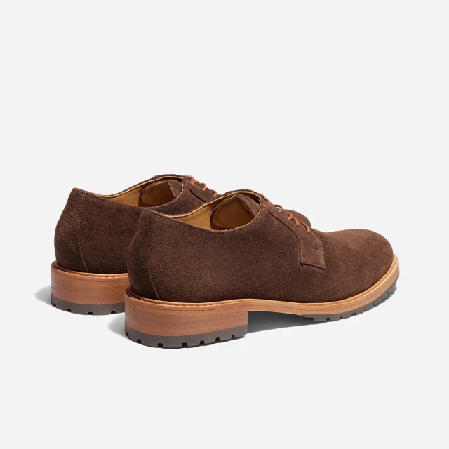 Rey Everyday Derby Lug Umber Brown Suede - Image 3