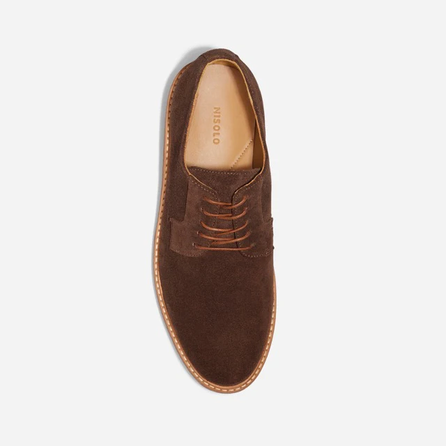 Rey Everyday Derby Lug Umber Brown Suede - Image 4