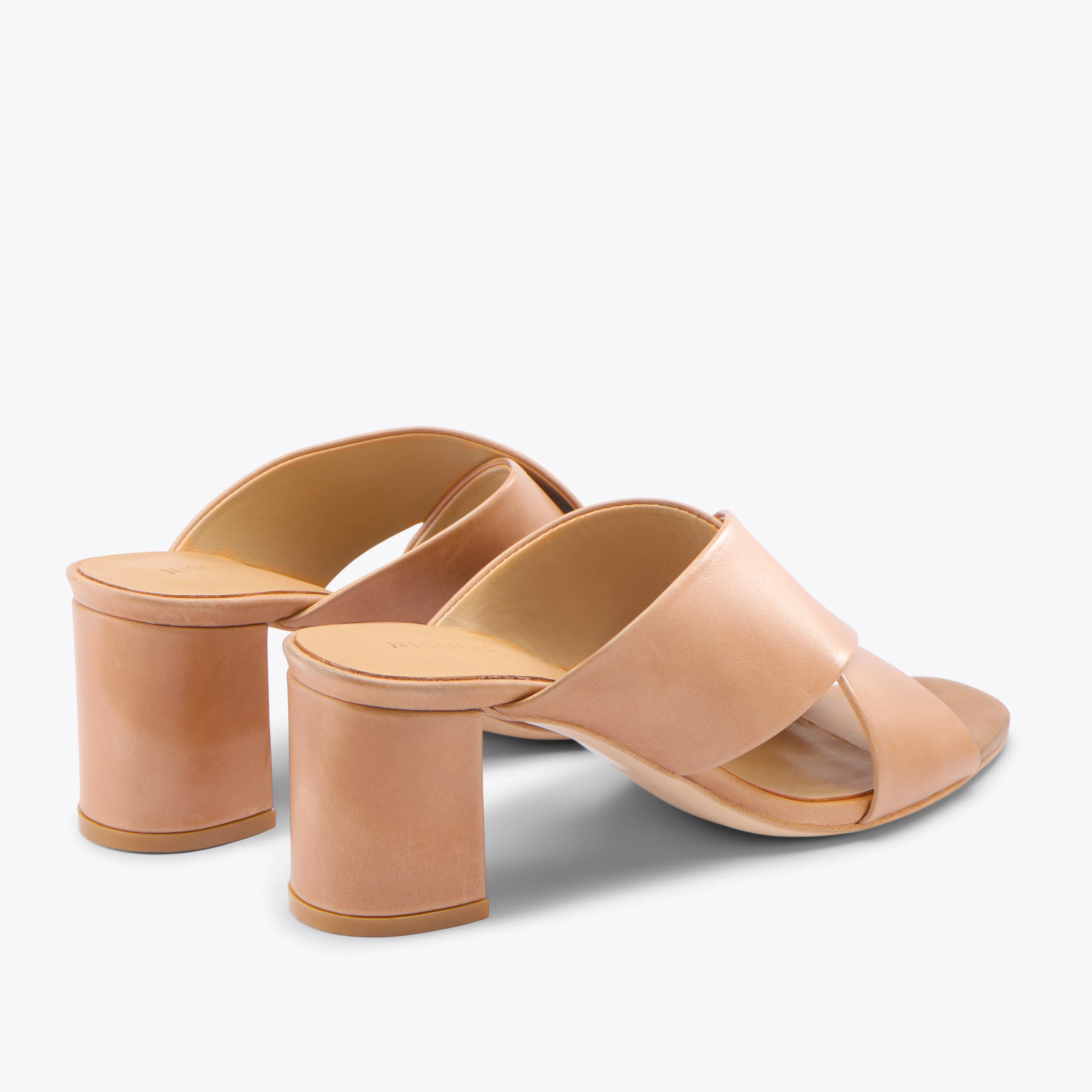 Carina Cross Strap Mule Almond - Image 3