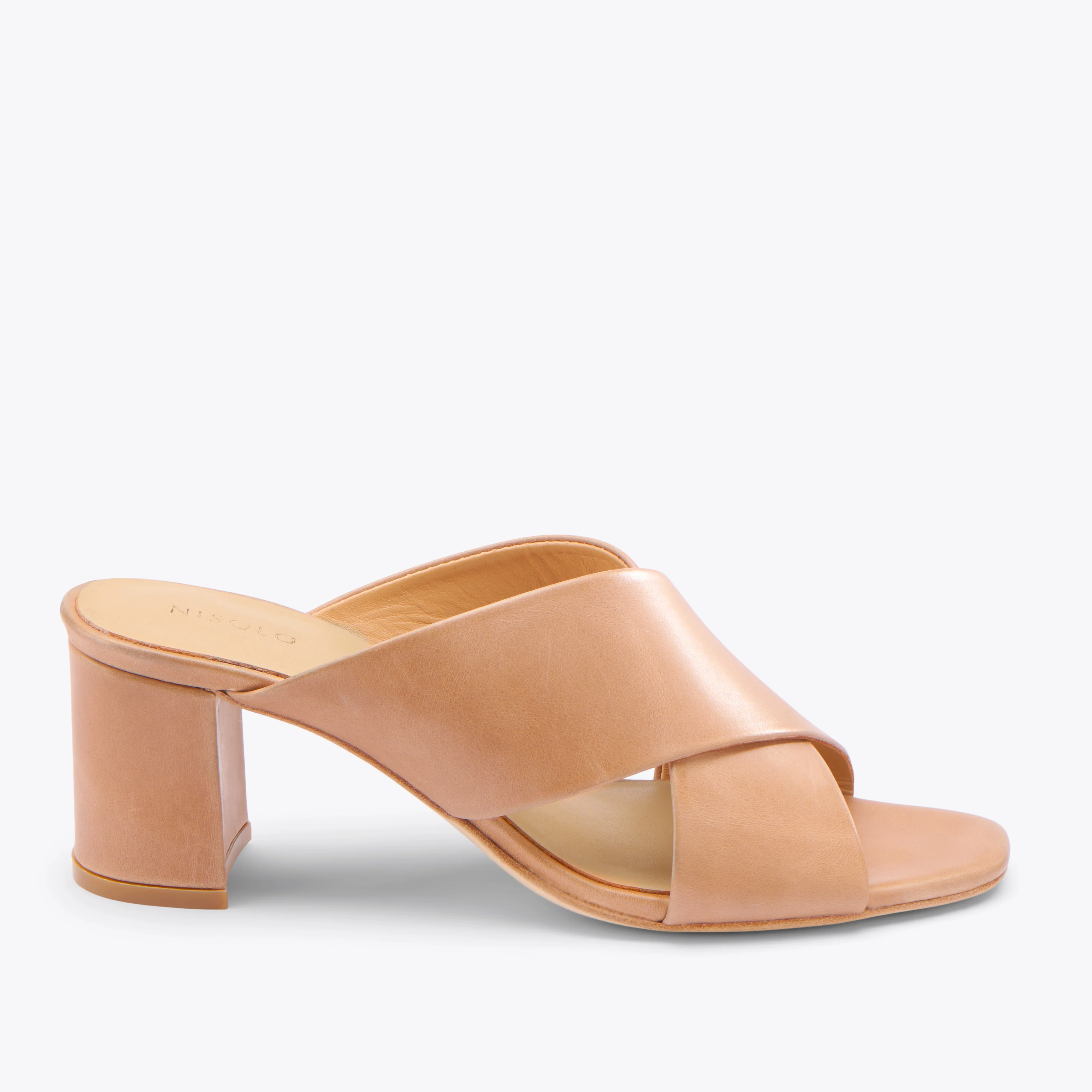 Carina Cross Strap Mule Almond - Image 4